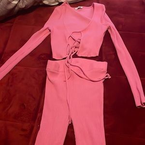 Pink two piece from fashion nova